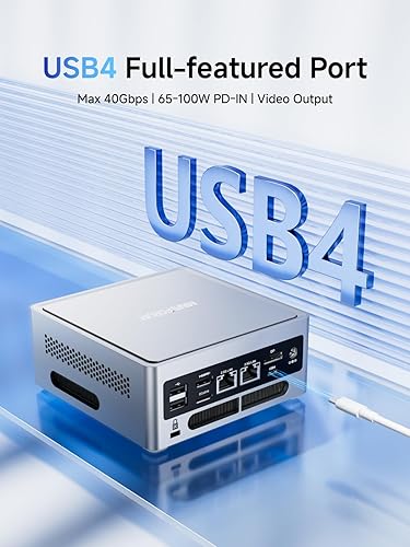 Miniatura 5 de MINISFORUM Mini PC NAB6 Lite Intel Core i5-12600H, 12 núcleos 16 hilos, hasta 4.7GHz 16GB RAM DDR4 500GB PCIe4.0 SSD Dual 2.5 G RJ45 LAN Mini