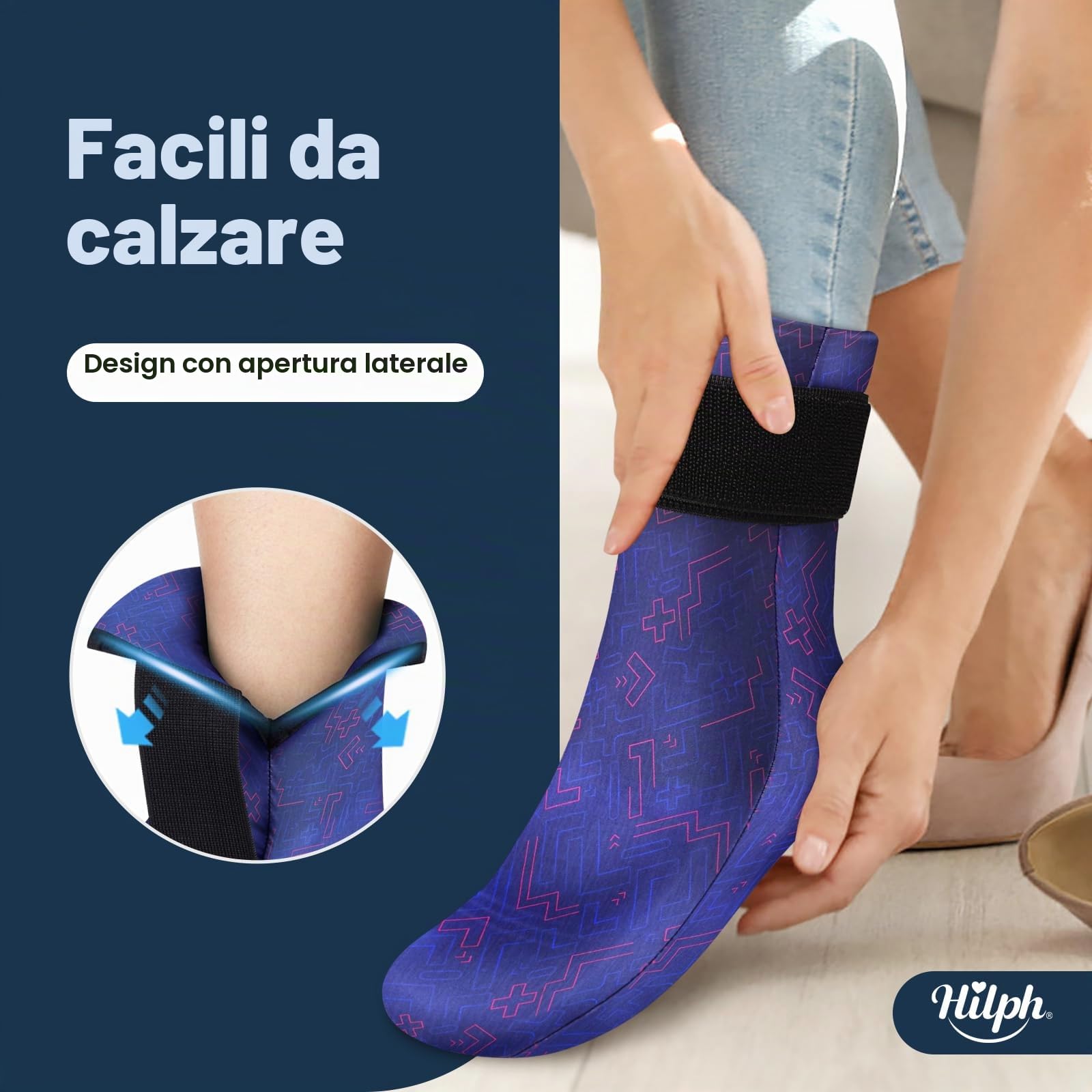 Hilph Calze refrigeranti per piedi per gonfiore e fascite plantare, guanti refrigeranti chemioterapia, scarpe refrigeranti per piedi neuropatia, chemio, tendinite Achille, gonfiore del piede