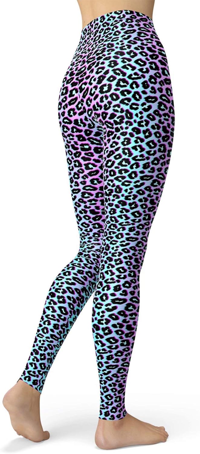 Women's Leopard Printed Leggings Animal Skin Brushed Buttery Soft Tights - Image 2