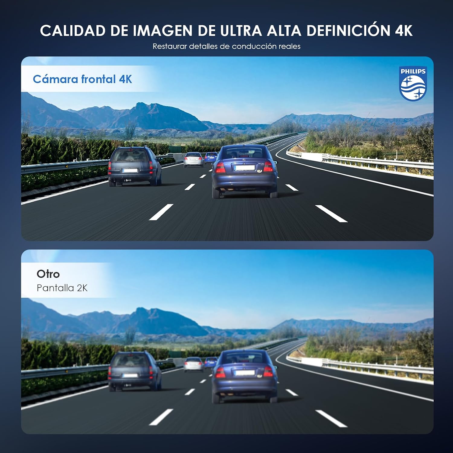 Comparison of 4K vs 2K video quality from a dashcam