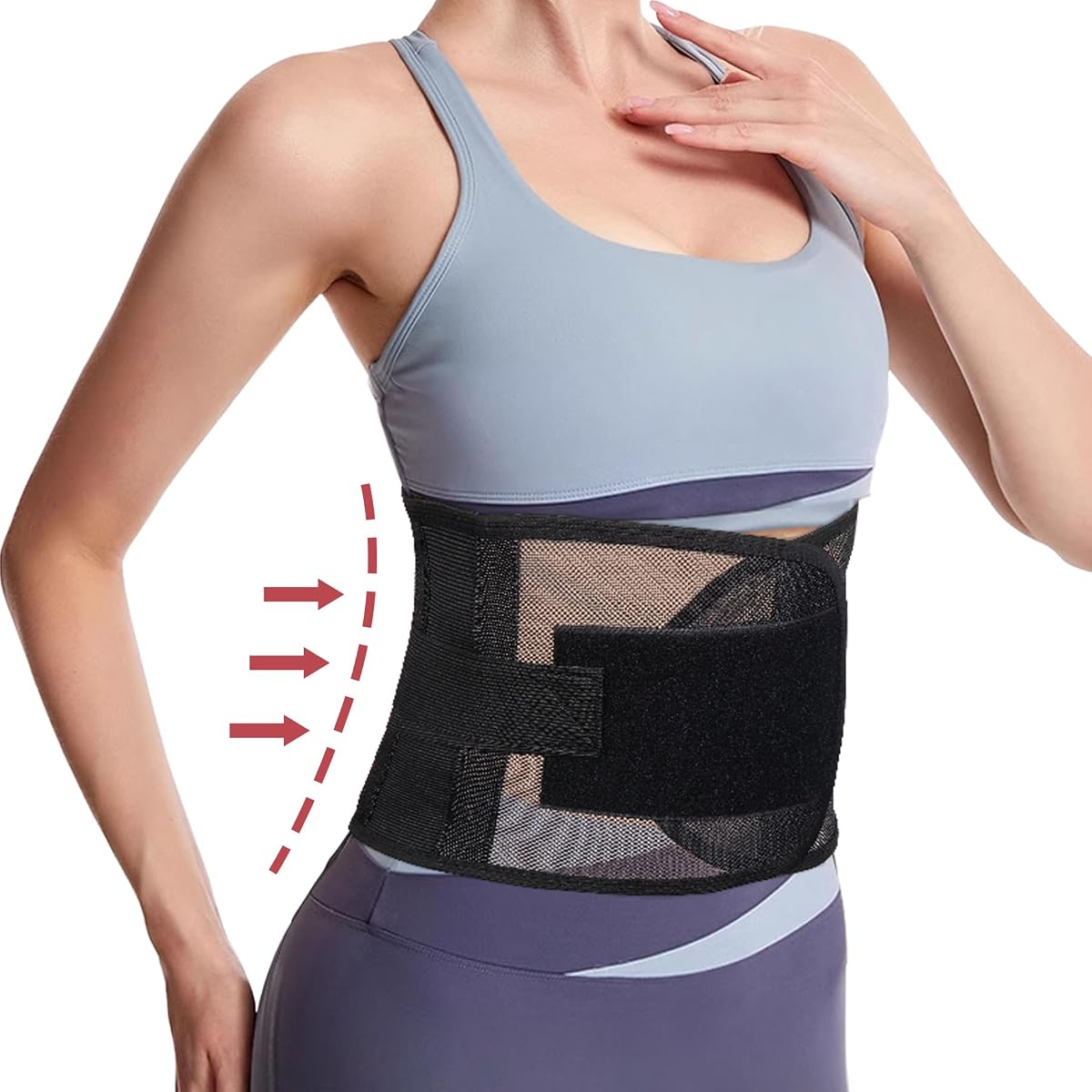 Cinturón de hernia umbilical, cinturón elástico de soporte para la cintura inferior, banda para el vientre posparto después de la cirugía Envoltura para el vientre Cinturón de hernia Envoltura de compresión estomacal para hombres y mujeres (mediana)