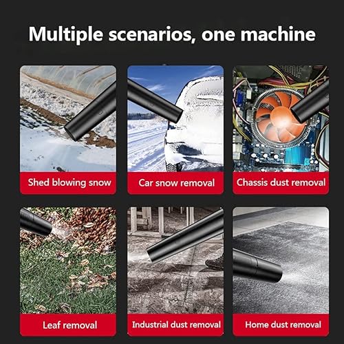 Miniatura 6 de RANRANJJ Soplador de hojas inalámbrico compacto sopladores de hojas eléctricos alimentados por pilas sopladores de aire para el cuidado del césped