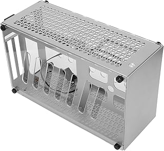 Desktop Computer Chassis Case,K55 Mini-ITX Desktop Chassis Aluminum Alloy Powerful Heat Dissipation Computer Case Chassis,for Gaming Work Entertainment