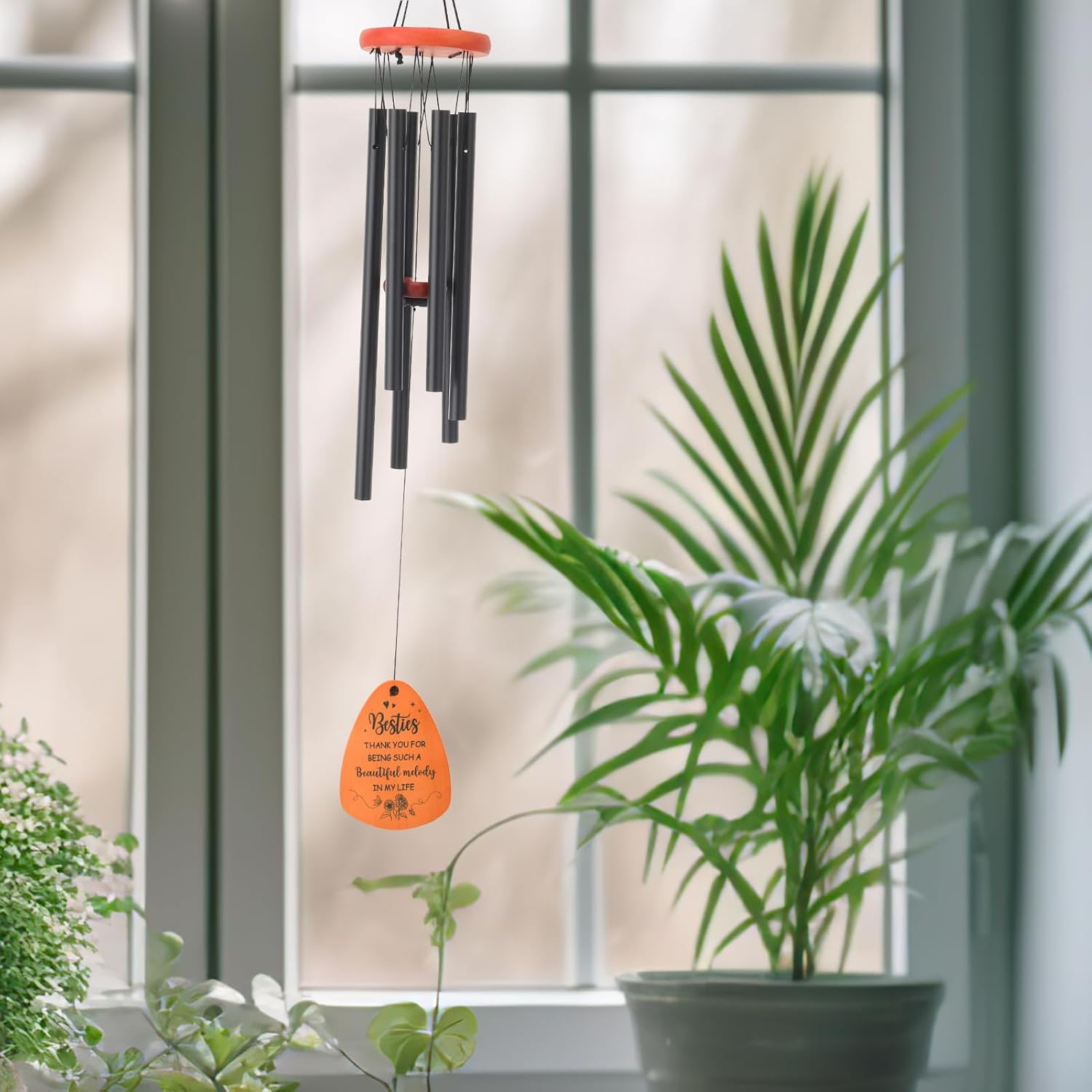 Best Friend Birthday Gifts, Wooden Wind Chimes for Garden Special Friend Gifts for Women Men with Envelope, Outdoor Wind Chimes with Pendant Presents Unique Friendship Gift for Besties, BFF - Image 7