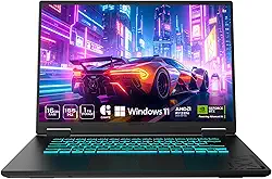 GIGABYTE - Laptop para jogos A16-165Hz 1920x1200 WUXGA - NVIDIA GeForce RTX 5060 - AMD Ryzen 7 260-1TB SSD com 16GB DDR5 RAM - Windows 11 Home AD Gaming A16 3VHK3US894SH