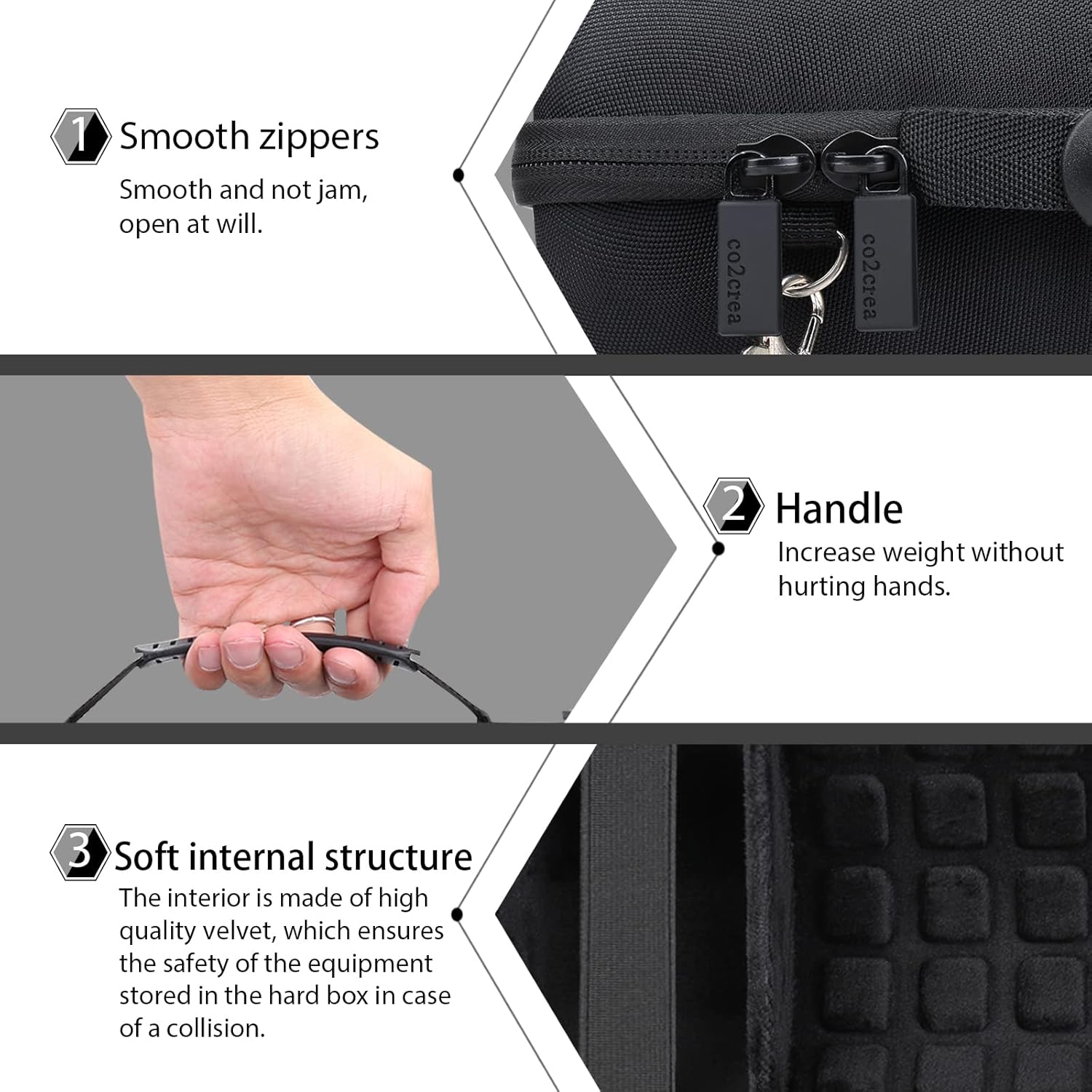 co2CREA Hard Travel Case Replacement for JBL Charge 4 / Charge 5 Waterproof Bluetooth Speaker (Black Case) - Image 5