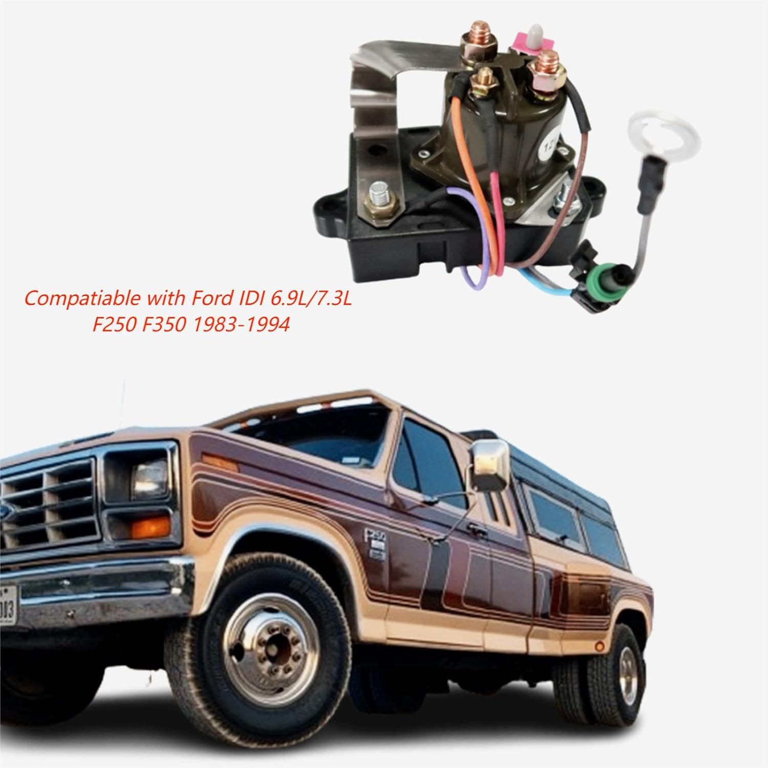 Glow Plug Module Controller Fit for 6.9L / 7.3L IDI 1983-1994 F250 F350 Replace# E7TZ-12B533-A F0TZ-12B533-A