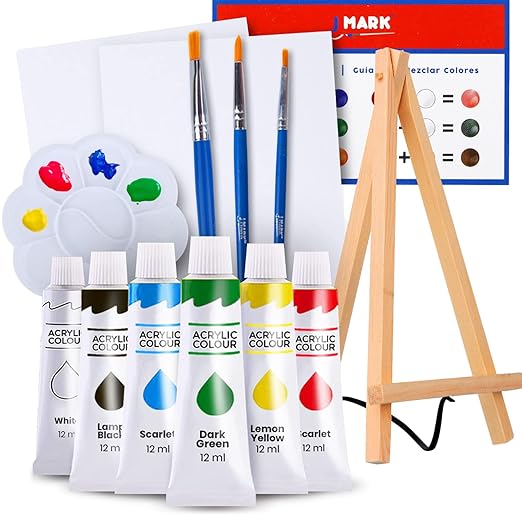 Art Canvas Paint Set Supplies 14Piece Mini Canvas Acrylic Painting