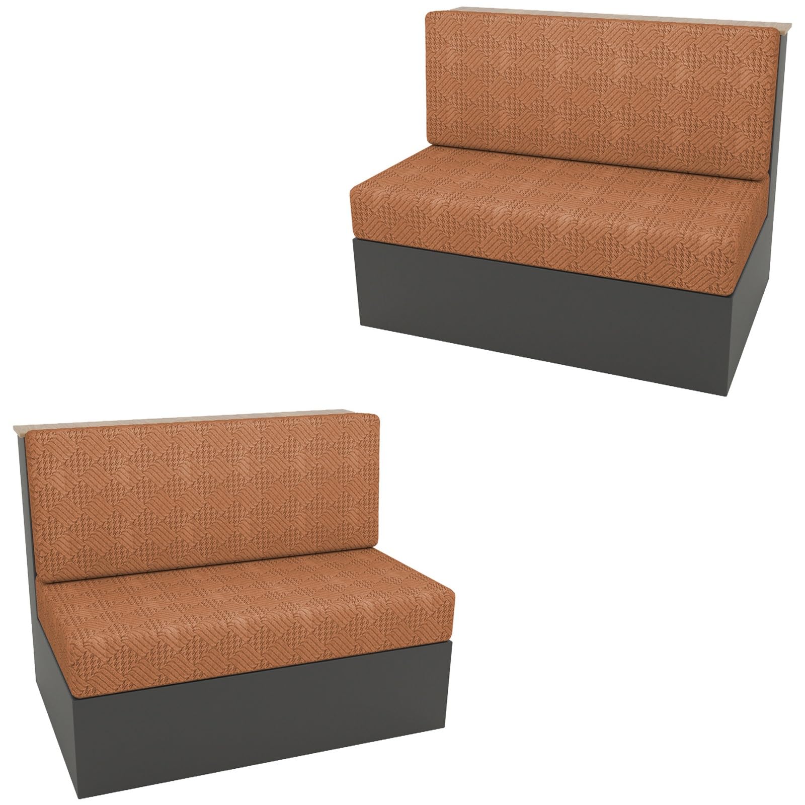 Housse de coussin camping-car extensible très haute élasticité lot de 2 orange