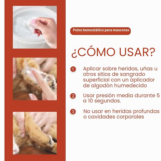 Foto 7 de 8 de Polvo hemostático seguro para perros y perros Blood Puppy-Home Profession Aids Suministros Polvo hemostático…