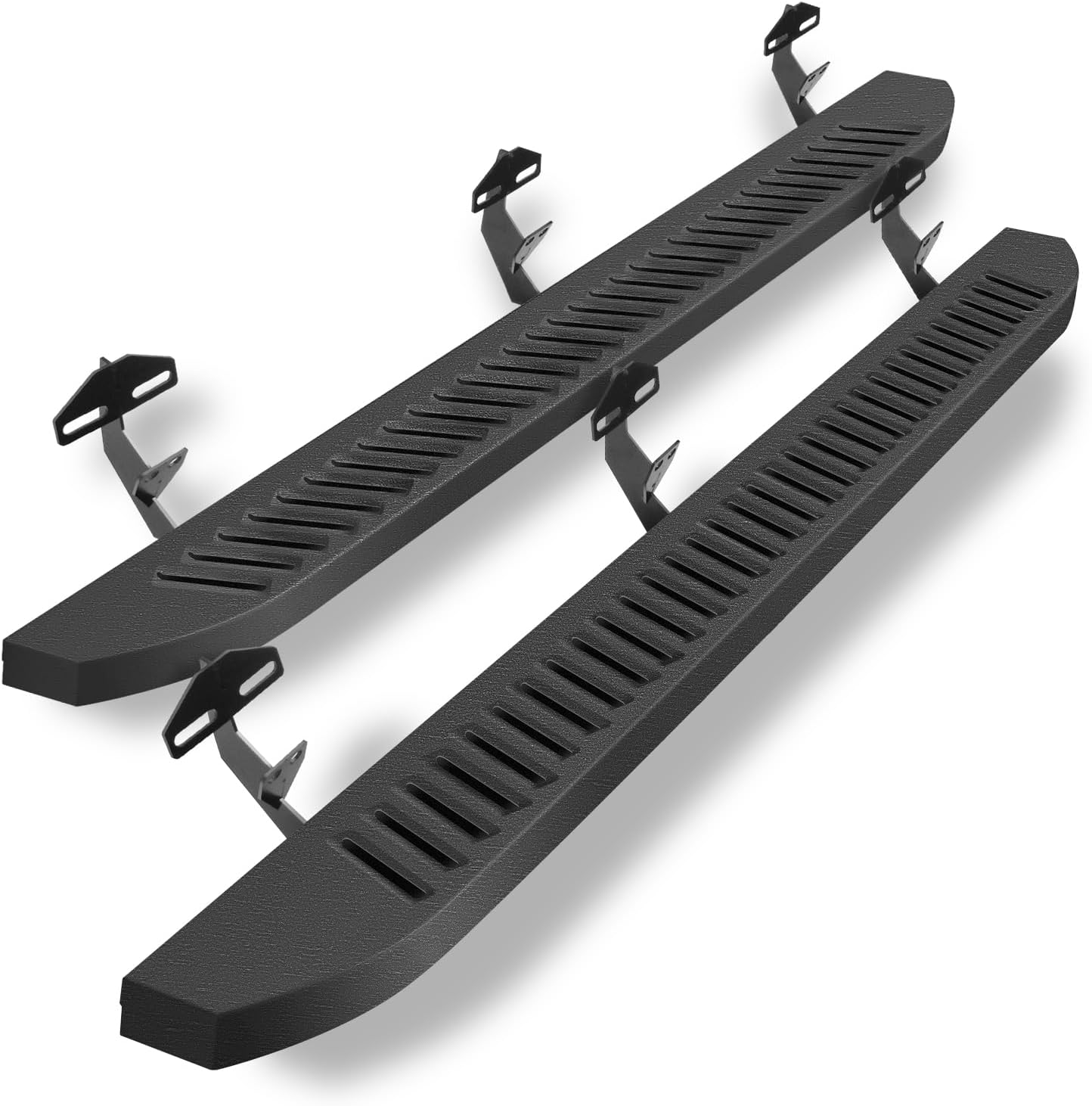 NIHAO 6 inch Frosted Carbon Steel Running Boards Compatible with 2009-2018 ram 1500 Crew Cab ＆ 2019-2024 Ram 1500 Classic Body Style ＆ 2010-2026 Ram 2500 3500 Crew Cab - for 4 Full Size Doors