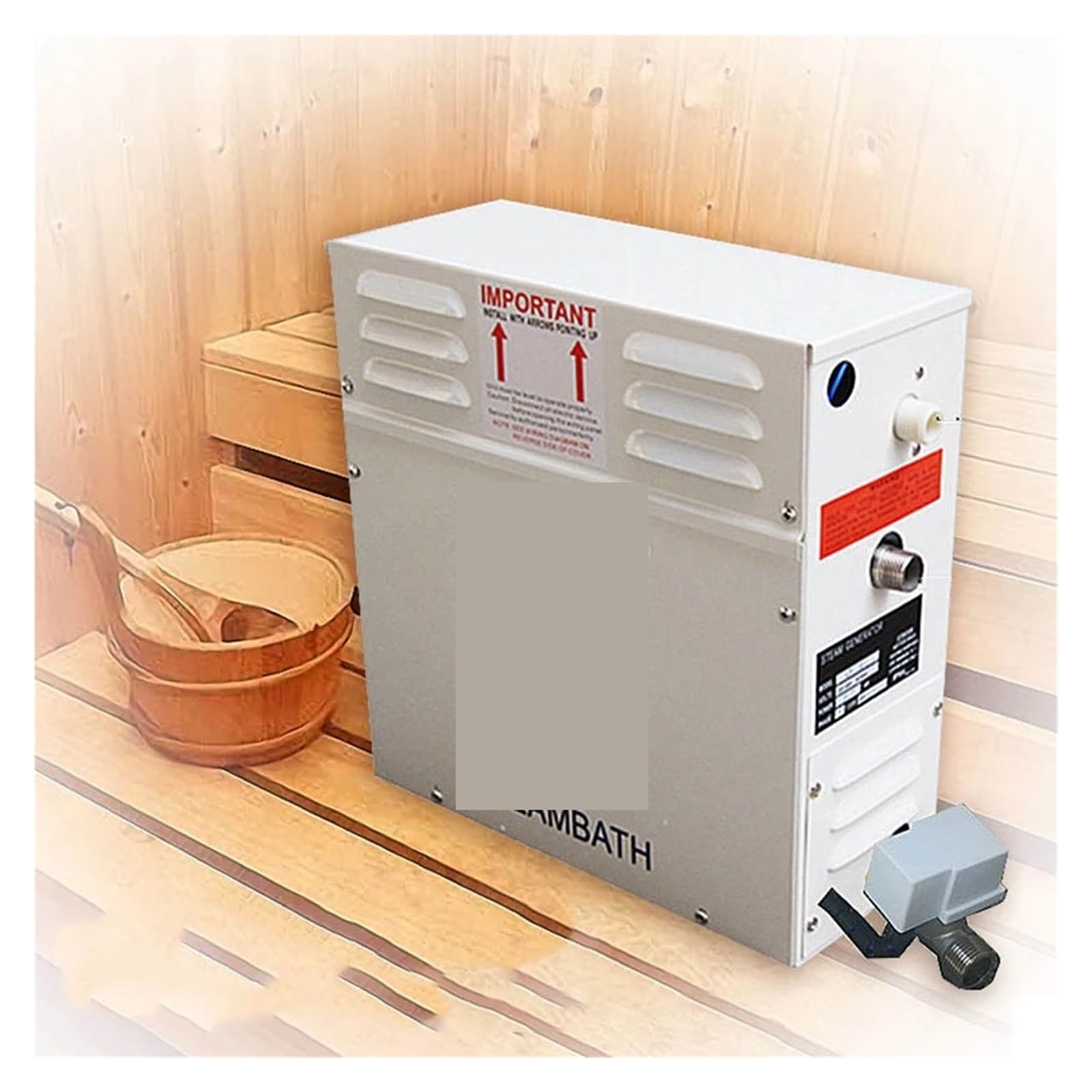 Generator pary, generator pary 3 kW 4,5 kW do prysznica 380 V, maszyna parowa do domu, sauny, łazienki, spa, prysznica parowego z cyfrowym kontrolerem (3 kW)