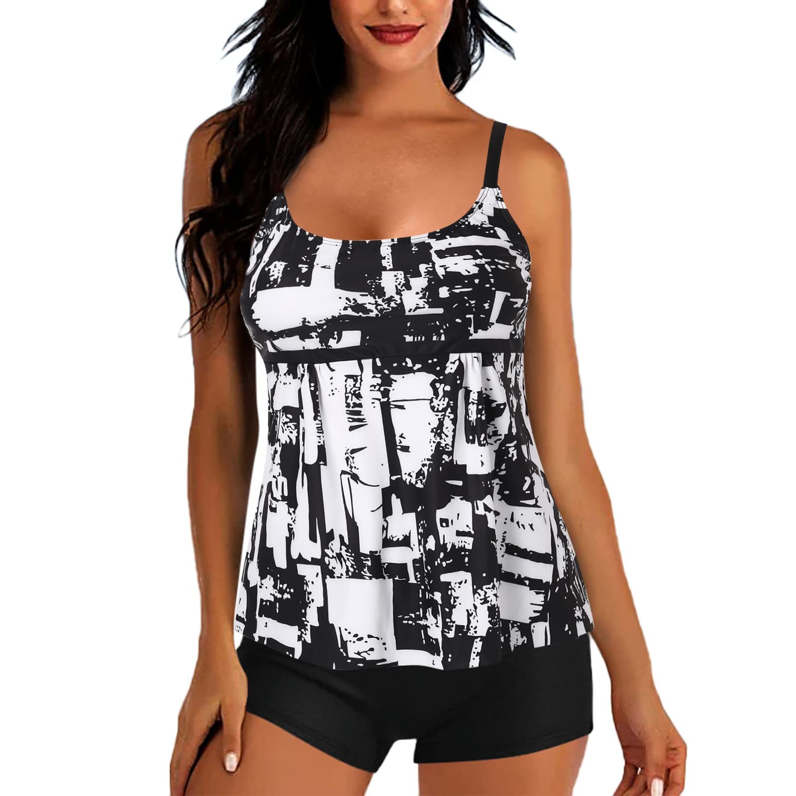 Cihdmfb Bañador Hombre Rojo Trajes de baño de Talla grande para Mujer Trajes de baño de Dos Piezas Camisetas sin Mangas de Torso Largo con Pantalones Bikini Mujer Cremallera