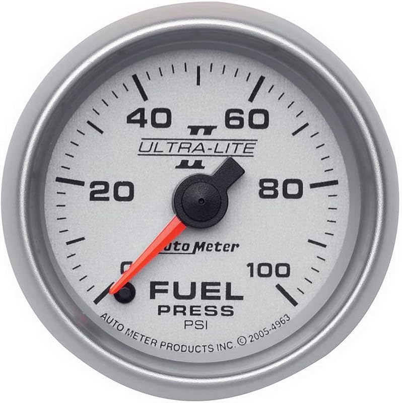Manômetro elétrico de pressão de combustível AUTO METER 4963 Ultra-Lite II 0 a 689 kPa, 52,4 mm – 1 unidade