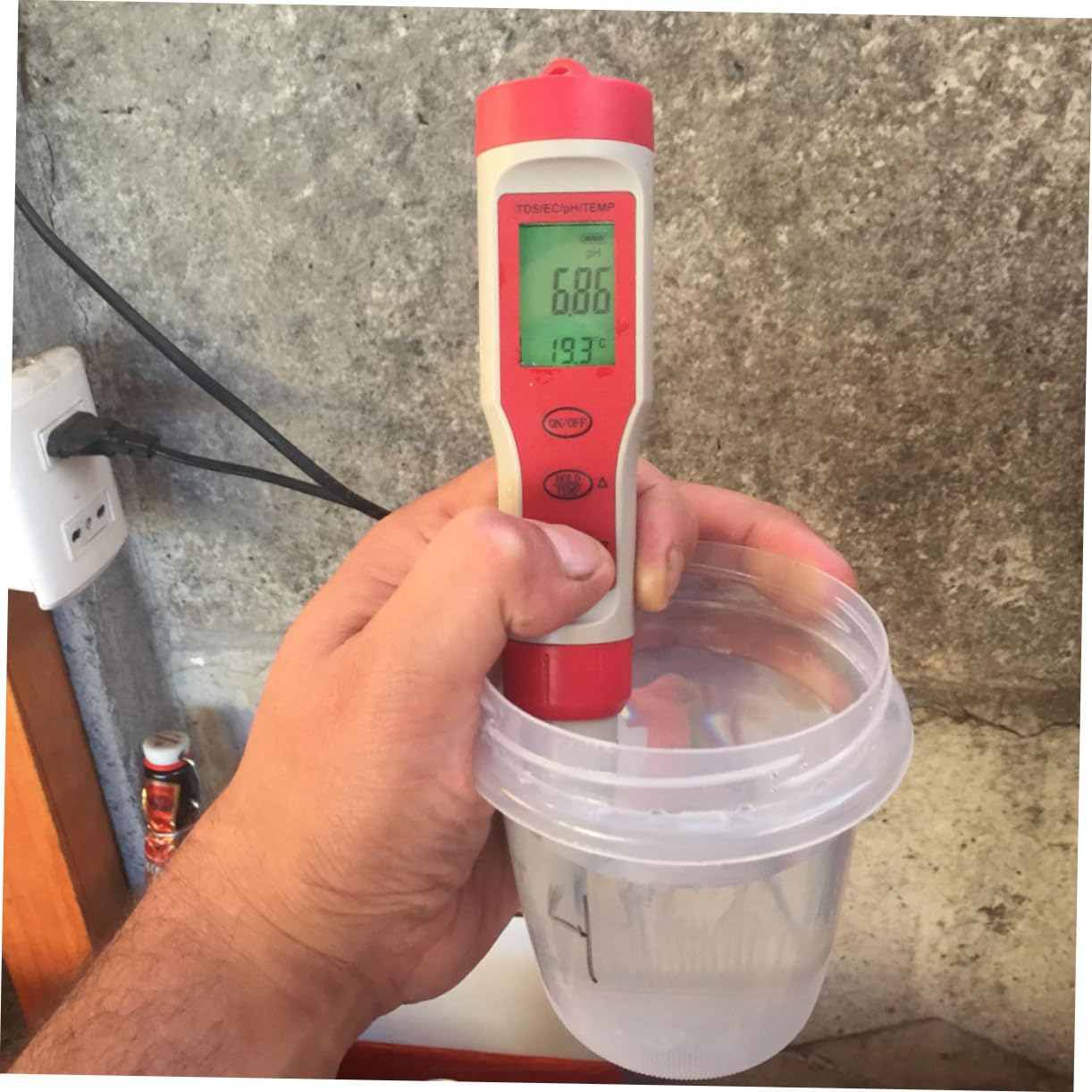 Tester Acqua 4 in 1 Digitale Rosso in Plastica per Acqua