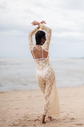 Miniatura 2 de Traje de baño de playa sexy vestido de encaje casual vestido de playa vestido de verano traje de baño para mujer vestidos de vacaciones bikini