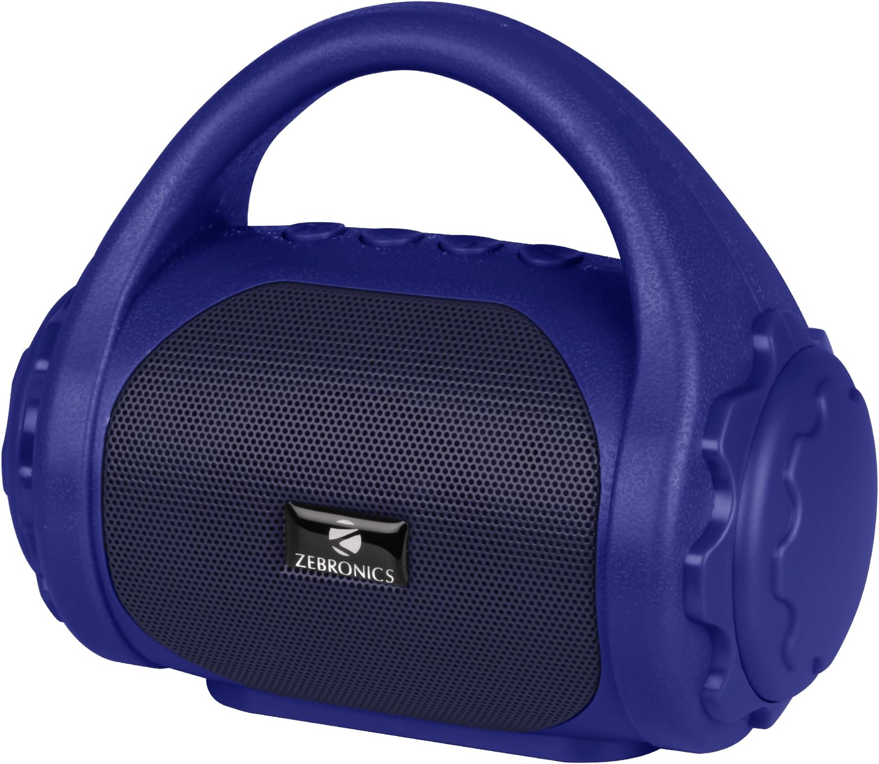 Zebronics ZEB-COUNTY 3W Wireless Bluetooth Portable Speaker With Supporting Carry Handle, USB, SD Card, AUX, FM & Call Function (Blue)
