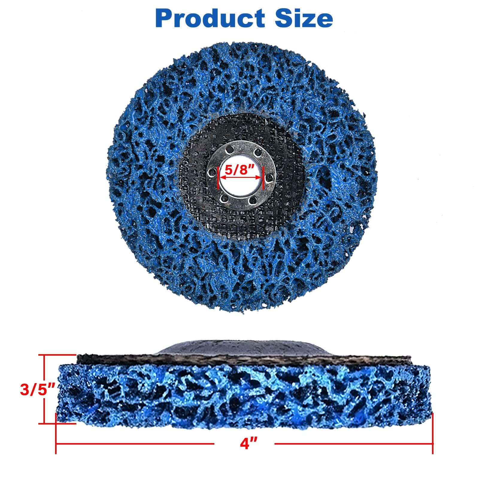 Kizaten 6er Set CSD Schleifscheiben 125mm - Für Winkelschleifer Rostentfernung