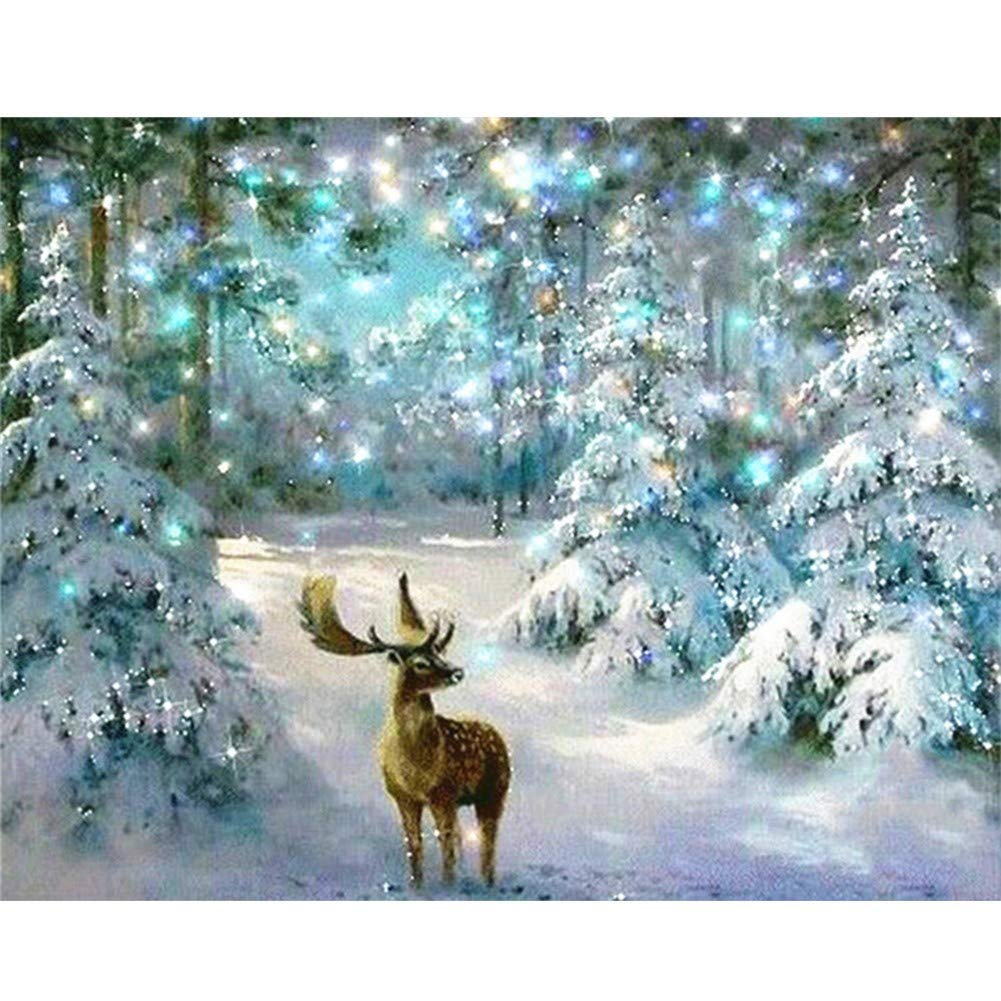 Diamant Peinture Complète Cerf 60x80cm pour Activité Manuelle Adulte