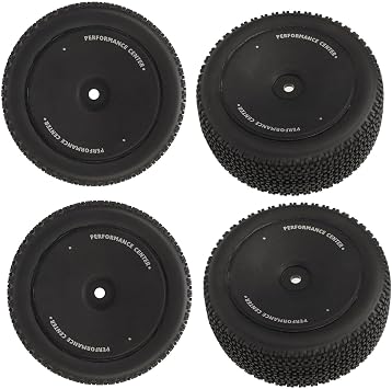 Chrees 4Pcs RC Car Tires for Wl toys, 2.87in Diameter Black Rubber Plastic Tires with Nice Road Grip, for 1/14 RC Cars 144001 144011 144010 144012