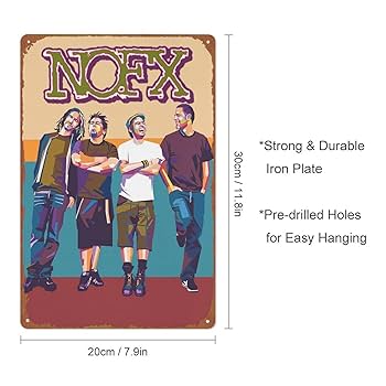 Amazon.co.jp: オプション NOFX メタルブリキ看板 ポスター ビンテージ