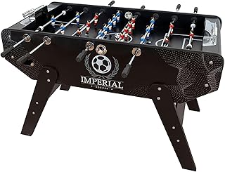 DEVESSPORT Futbolín Semi Profesional Imperial | Gran Tamaño, Acabado en Aluminio y Retorno de Bolas | Bolas Incluidas