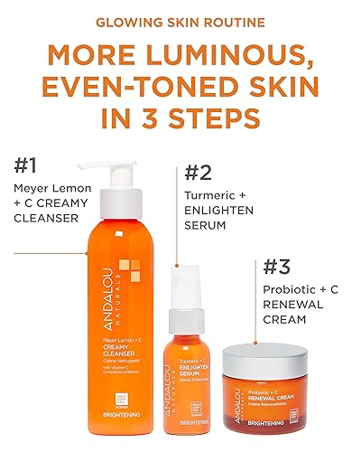 Miniatura 3 de Andalou Naturals Meyer Limón + C cremoso Limpiador, 6 Onza