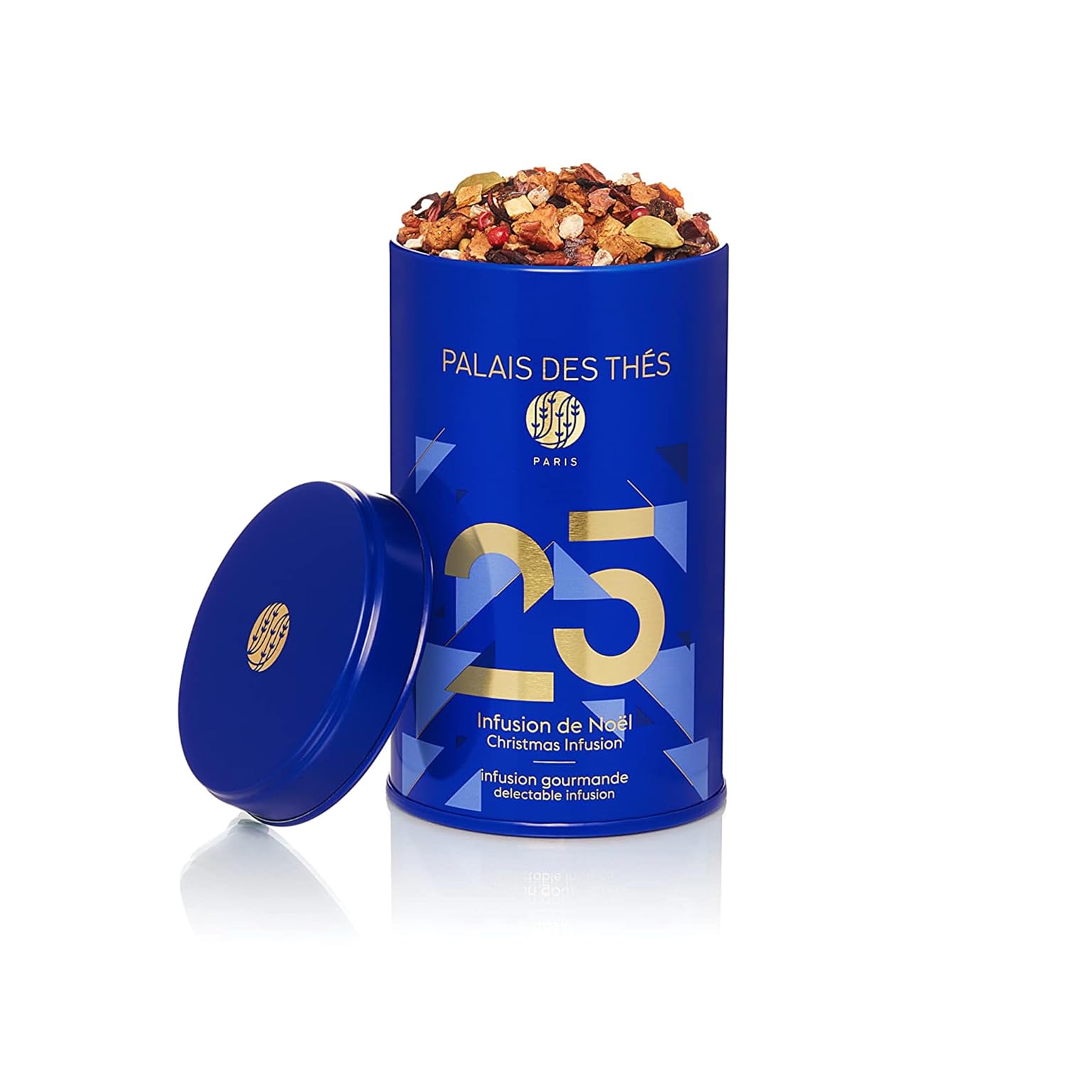 Palais des Thés – N°25 Premium Holiday Blend of Caffeine-Free Herbal Tea with Citrus, Apple, and Spices – 3.5oz Loose Leaf Metal Gift Tin