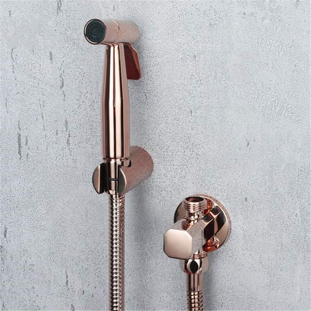 Hand Held Bidet Sprayer Douche Toilet Kit Rose Gold Brass Shower Head Copper Valve Set Bidet Faucet Set Toilet,Rose Gold A