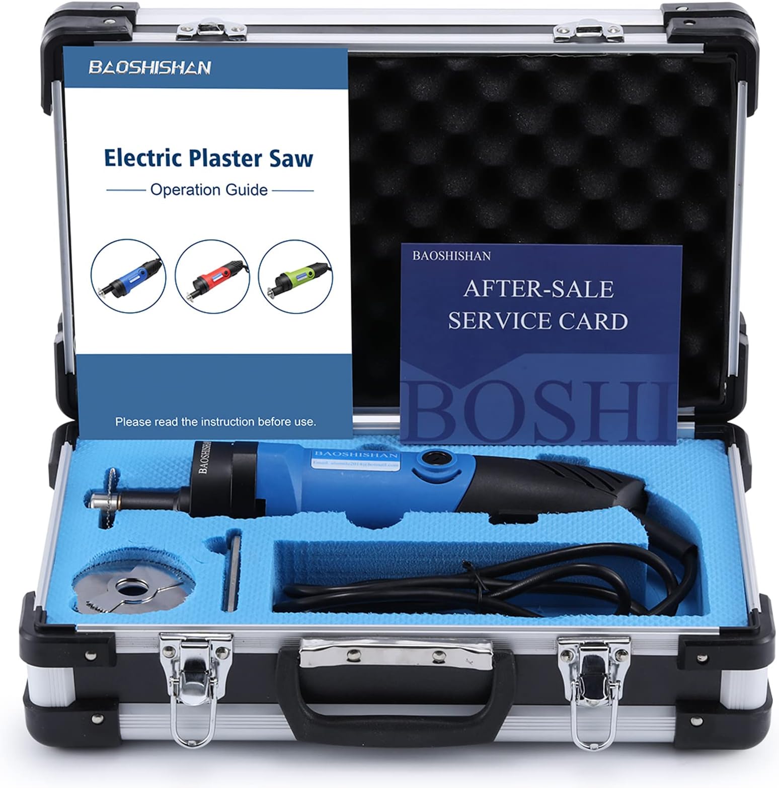 BAOSHISHAN Cast Cutter Cast Removal Saw Electric Orthopedic Cast Saw with 3 Types of Alloy Blade, Oscillating Speed Adjustment 110V, Model BSS-356 (BLUE)
