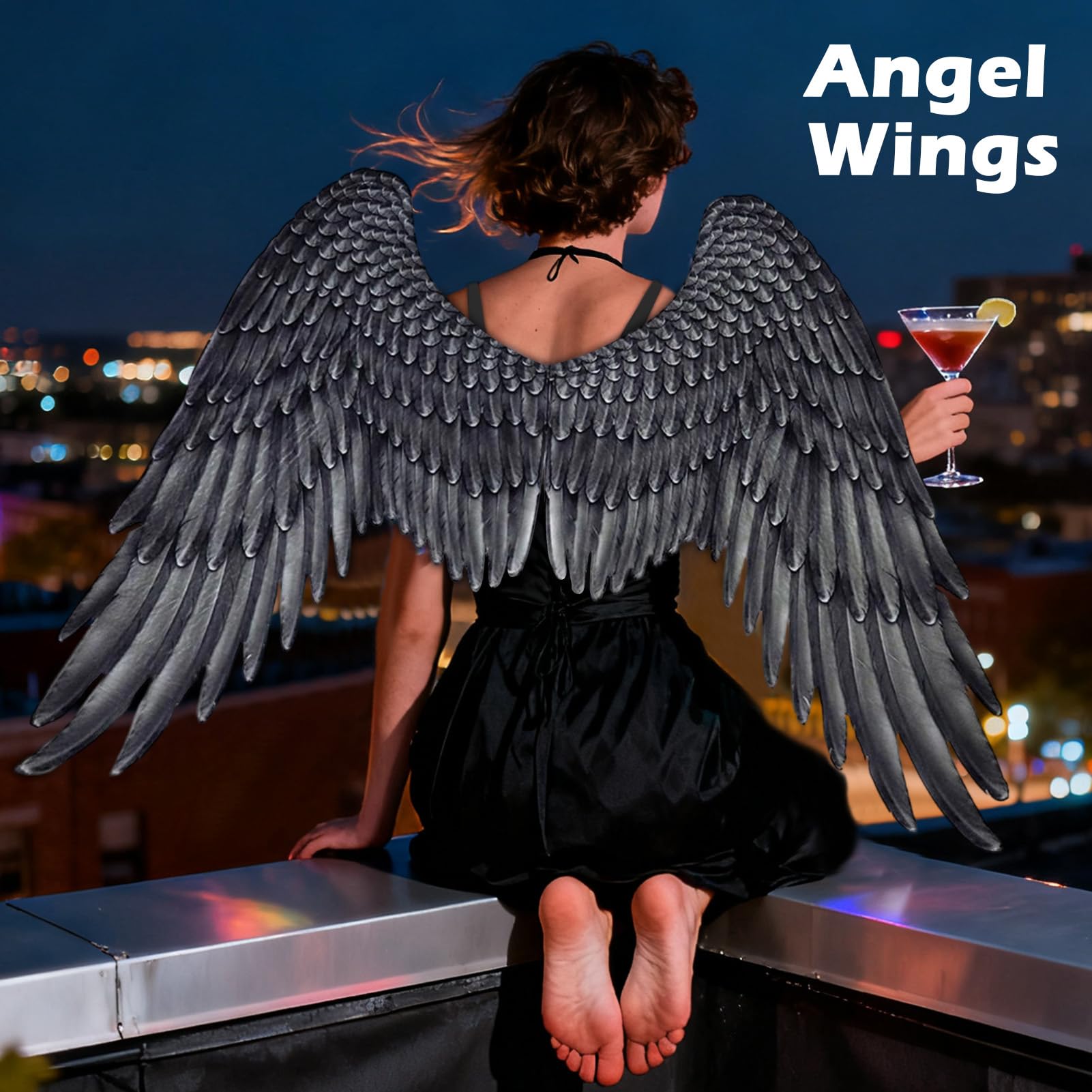 Knowlife Ailes d'Ange Pour Adultes Noël Grandes Ailes Accessoires