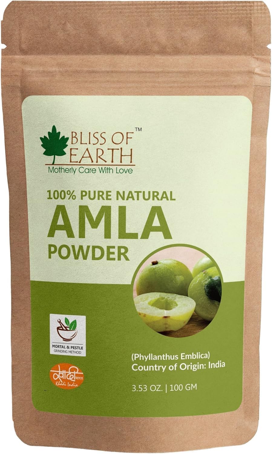 Bliss of Earth 100% Pure Natural Amla Powde, 100g