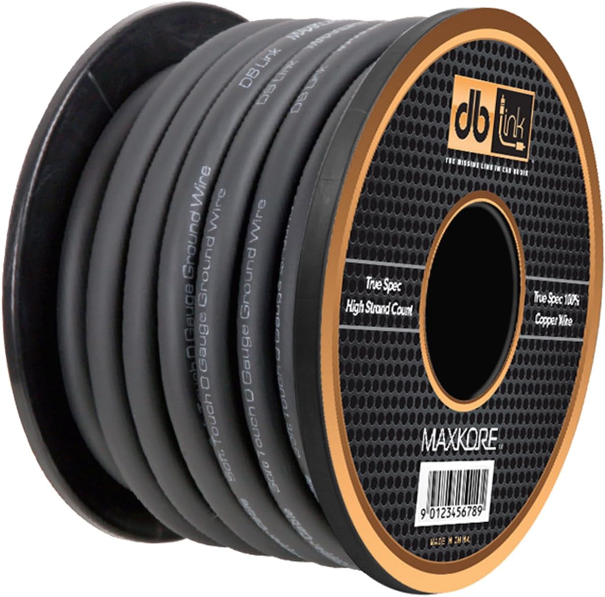 MKPW0BK50 0-Gauge/50-Feet Maxkore Power Wire (Black)
