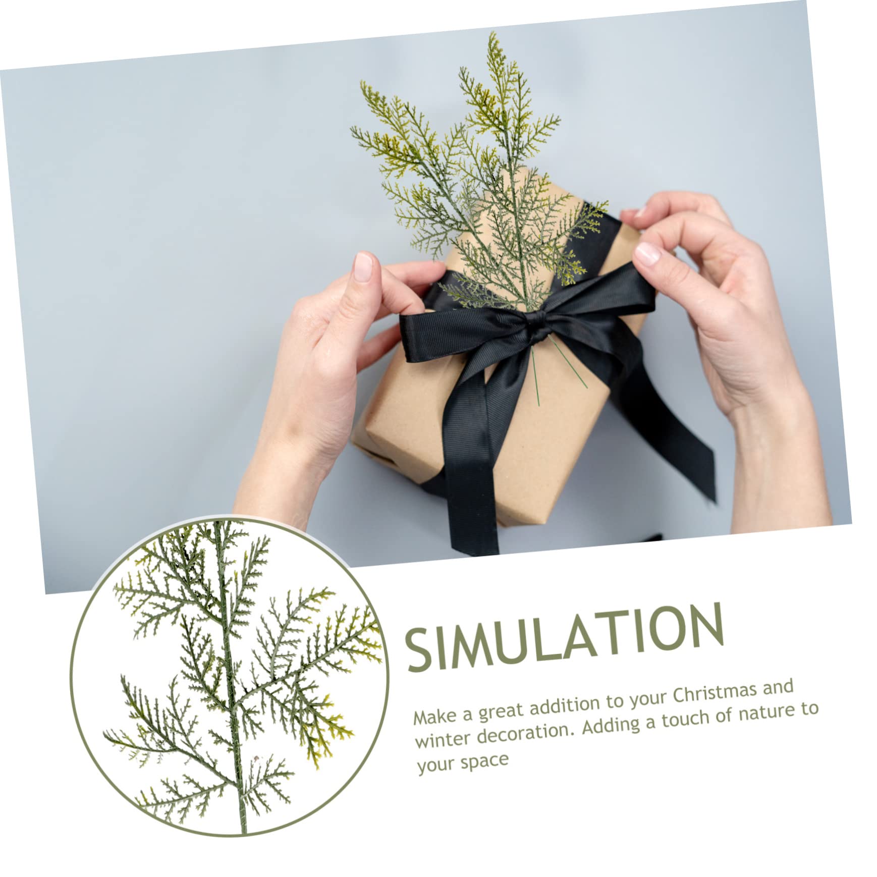 Zerodeko 50stücke Künstliche Tannenzweige Mit Pine Needles Für Weihnachtsdekoration Zweige Für Garlands Und Christbäume Für Festliche Anlässe