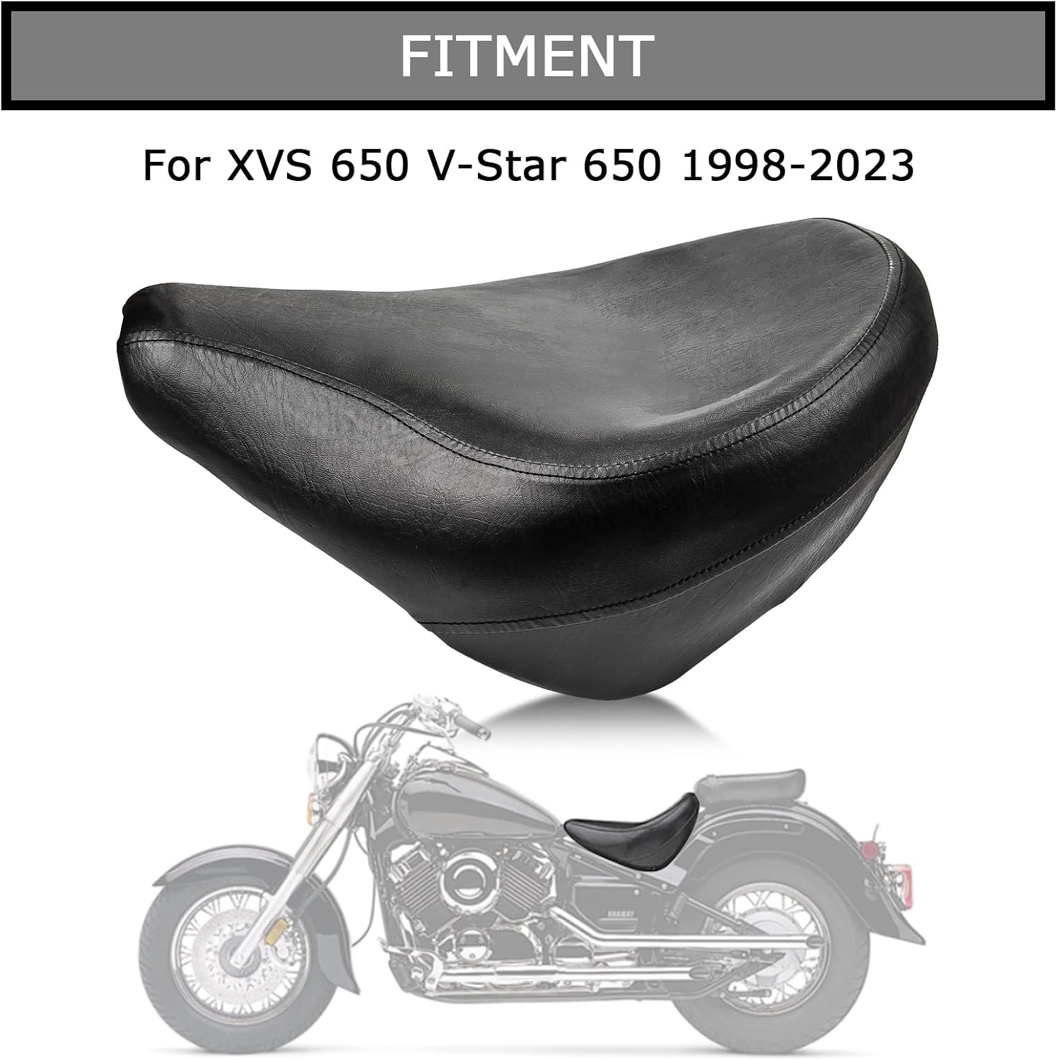 PSLER Front Rider Driver Seat Pillion Cushion Seat for XVS 650 V-Star 650 1998-2023