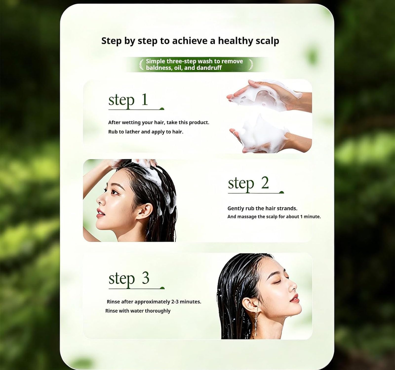 Shampoo verde coreano al sapone per la crescita dei capelli, barra shampoo Nature Triangle, shampoo al sapone verde Nature Seven, controlla l'untuosità, elimina la forfora, rinforza i capelli (2PC)