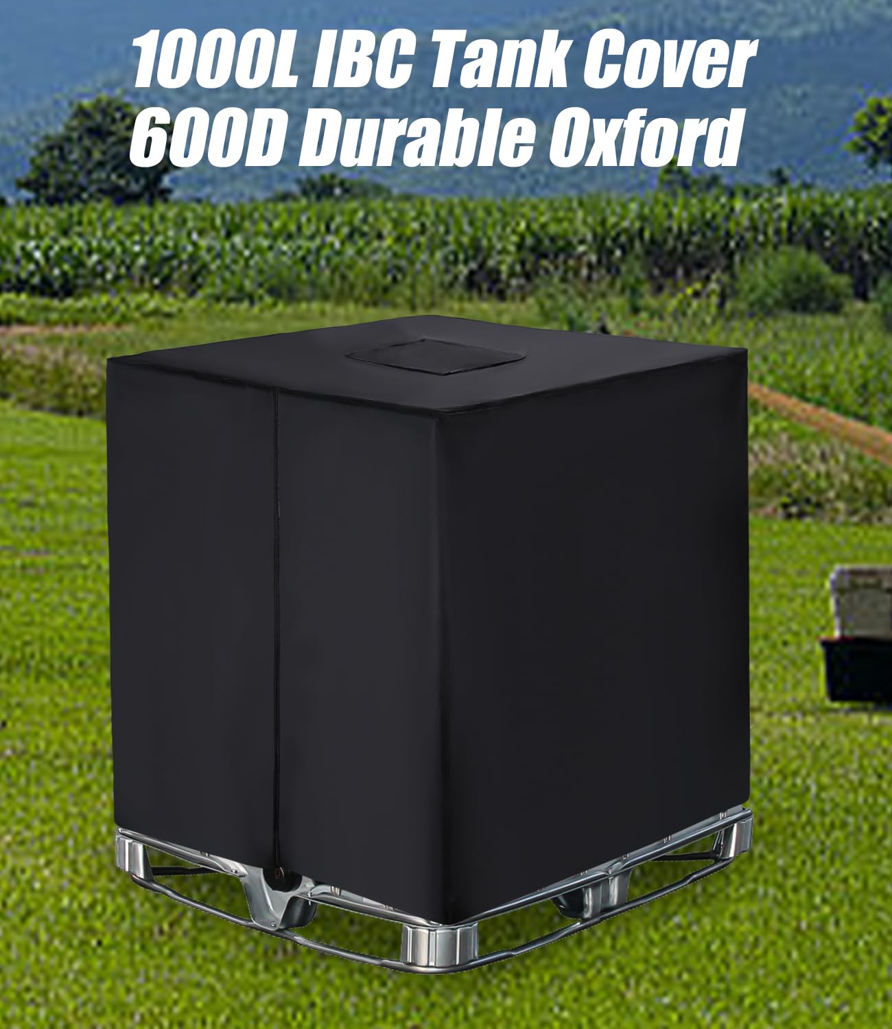 600D Plandeka Ochronna na Zbiornik IBC 1000L - Osłona Anty-UV do Wody Deszczowej
