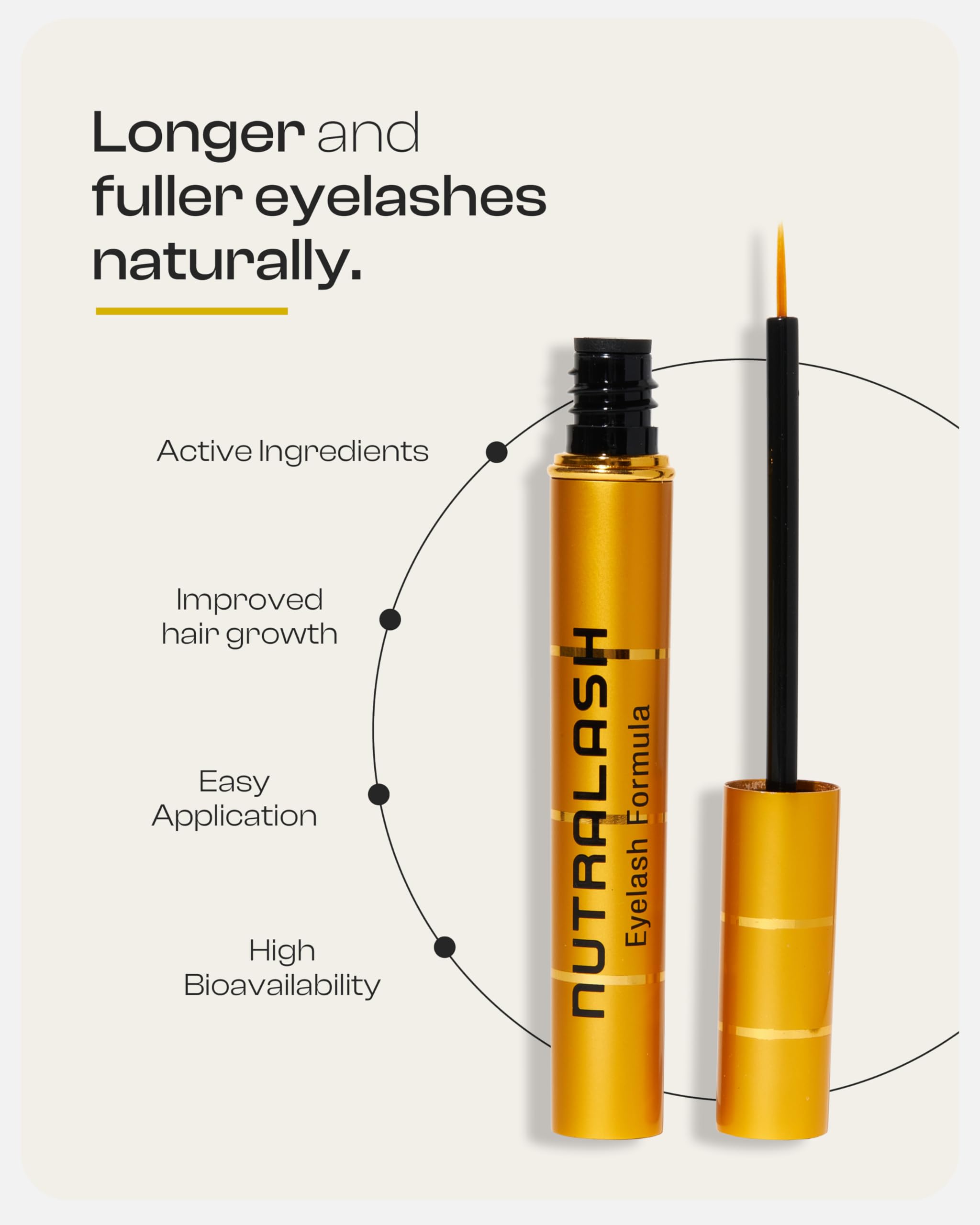 Nutralash Eyelash Formula Advanced – serum do długich rzęs w ciągu zaledwie 4-6 tygodni I Serum do rzęs I Serum do wzrostu rzęs, serum do wzrostu rzęs, wyprodukowane w Niemczech, 3 ml