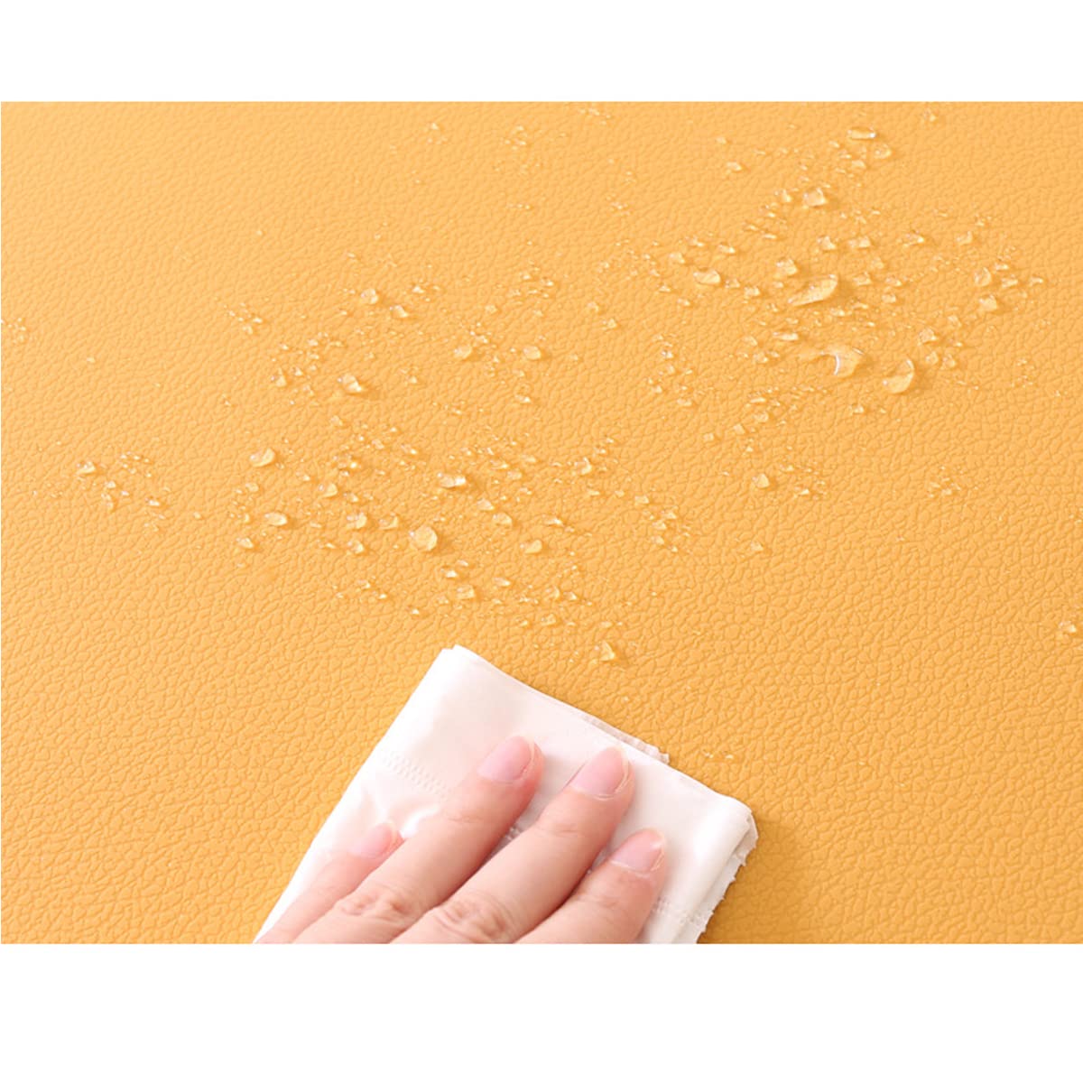 Set di 4 tovagliette in silicone ispessito per tavolo da pranzo, a forma di goccia, lavabili, per cucina e sala da pranzo, colore: azzurro