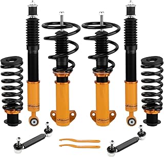 Coilovers for Benz C-Class W203 2000-2007, S203 2001-2007, CLK C209/W209/A209 2002-2010, Height Adjustable Coil overs Suspension Kit, Preset Damping Lowering Kit Gold