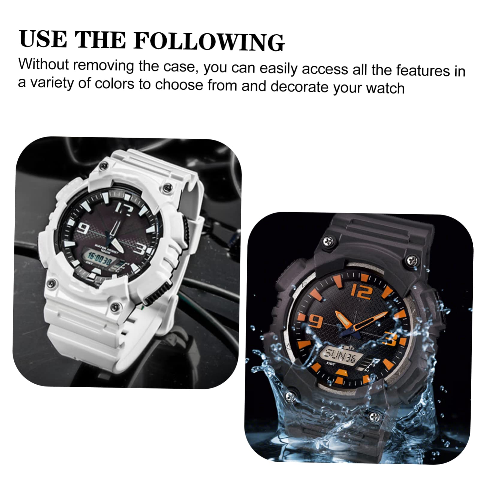 DOITOOL 5 Pièces Montre Pare-Chocs Protecteur de Montre Pratique Pare-Chocs d'écran de antirouille s Coque de Protection Garde de Robuste Surveilleur Métal Regardez