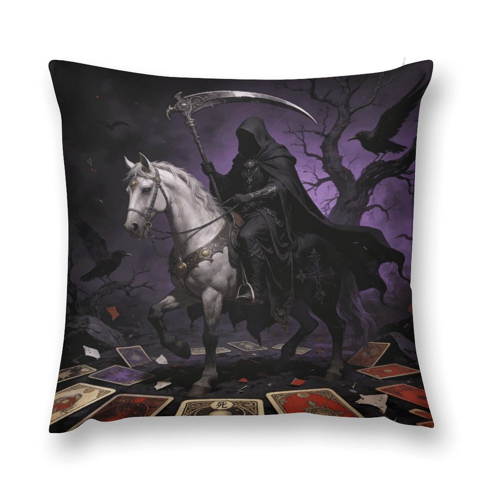 MUSM Tarot Throw Pillow Cover 26 "x26 Wrinkle&Fade Resistant Cozy Soft Plush Pillow Case Protector Double-Sided Personalized Pillowcase Pillow Shams Cushion Cover for Home