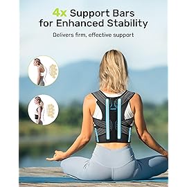 Rakiie All-round Back Belt Support for Women Men, Breathable Durable Lumbar Support Brace, Lightweight and Invisible Under Clothing, Back Support Brace for Scoliosis Hunchback, Size XL (Upper Waist: 47.2-53.2)