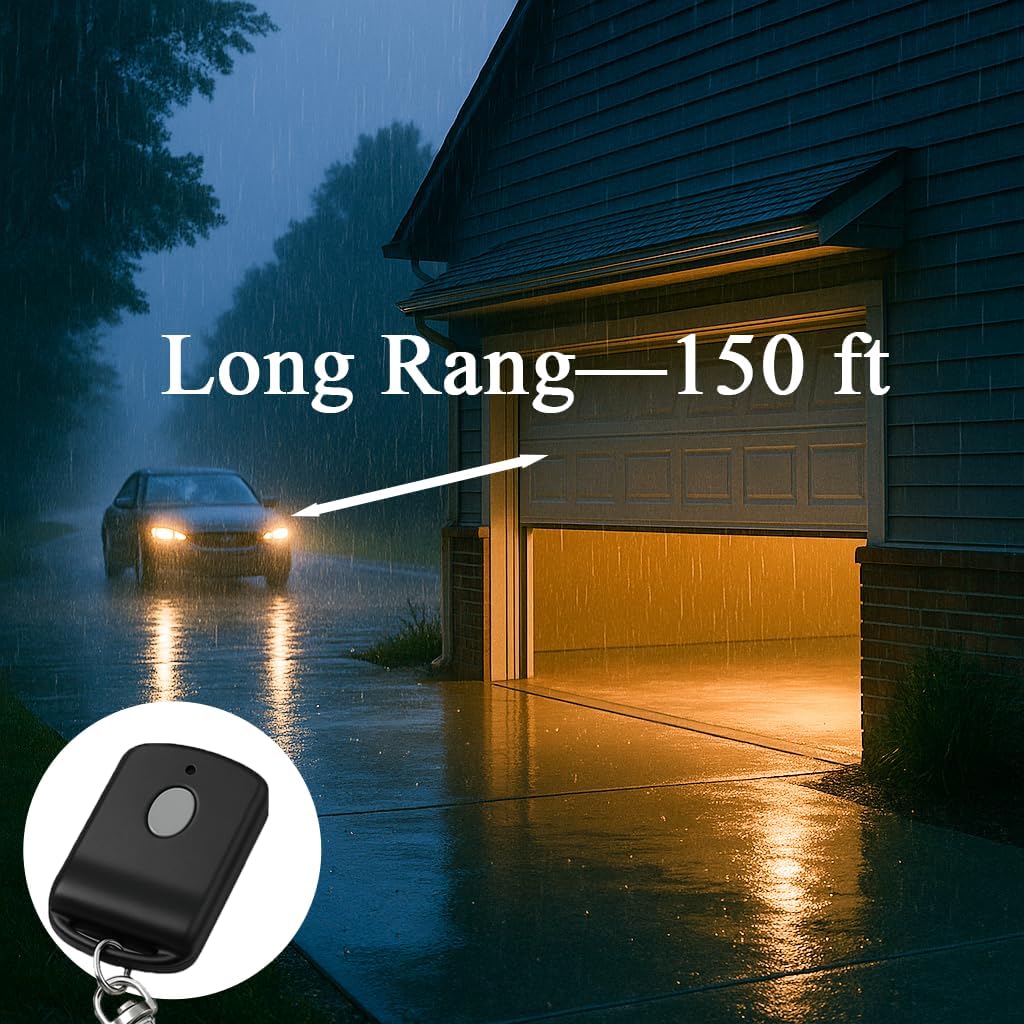2-Pack 300MHz 10 dip Switch for Multicode Garage Gate Door Opener Remote Control, Replacement for 3089,3070,3060,308911,MCS308911,MCS306010,MCS3070 Gate Clicker with Keychain.