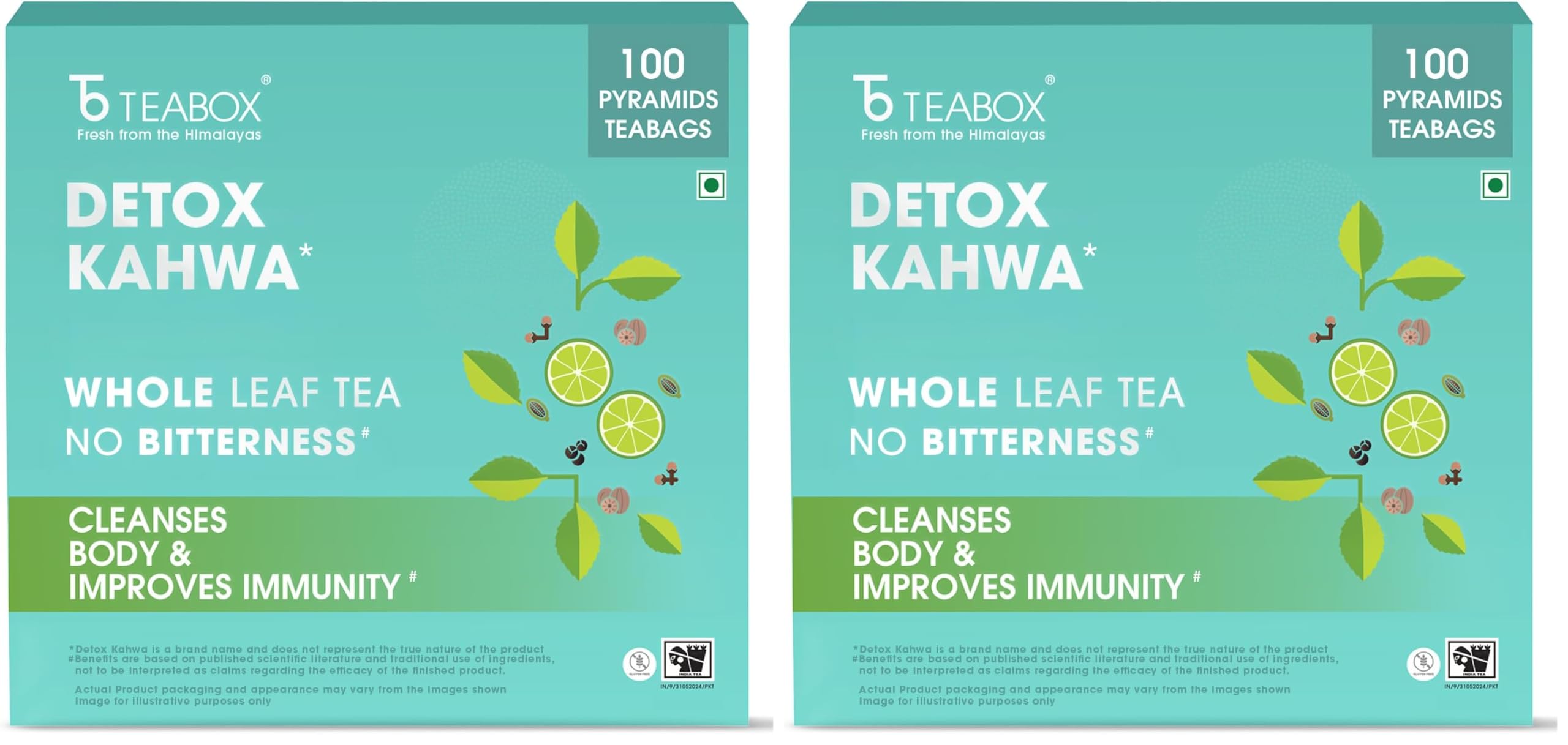 Teabox Fresh Kashmiri Kahwa Saffron (Kesar) Green Tea | 25 Teabags | Green Tea Handblended with Natural Saffron, Almond, Cardamom & Cloves | With Natural Ingredients (Pack of 3) — Amazon image 3