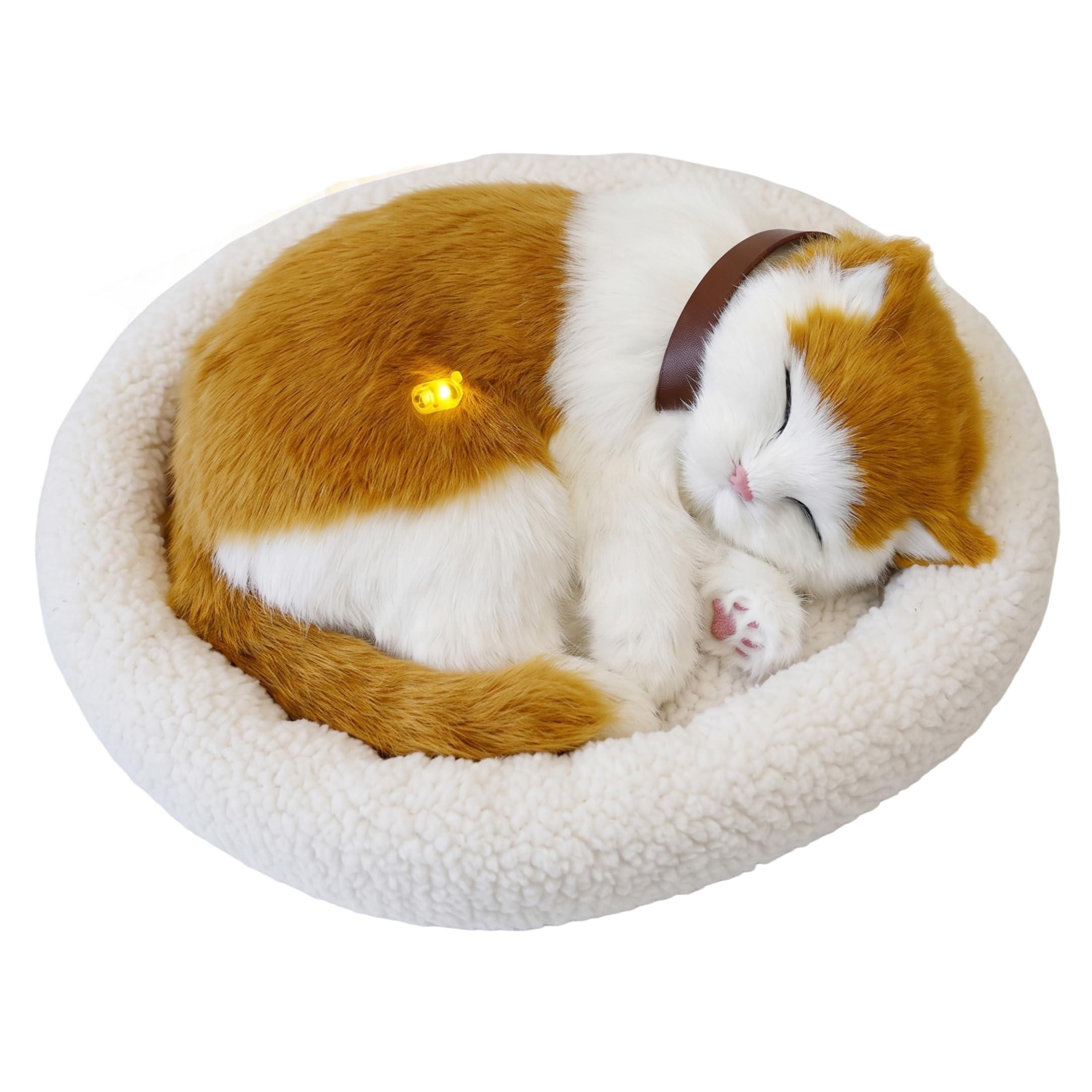 BeVistoso Realistic Cat, Breathing Stuffed Animal Toy with Simulated Motion, C, Breathing Stuffed Animal