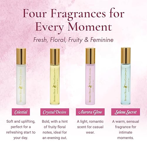 Miniatura 4 de Beverly Hills Polo Club Set de regalo de perfume para mujer, edición limitada, 4 piezas, colección de 0.3 fl oz con tapa magnética, Celestial,