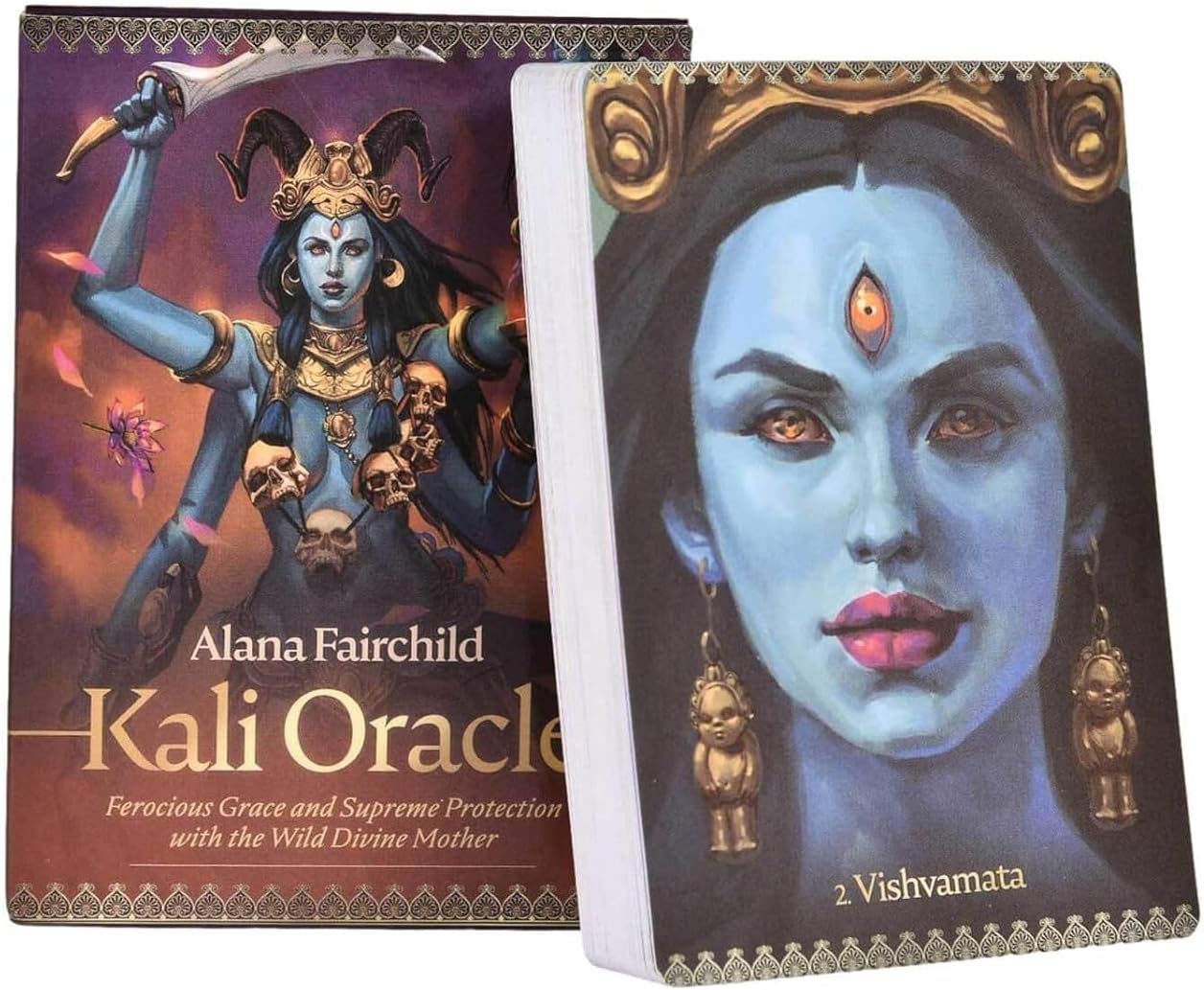 ANBOSI Tarot Cards with 44 Pieces Kali Oracle Tarot Card Game Decks for Beginners, Classic Traditional Standard Tarot Deck Fortune Telling Game Divination Tools for Kids (Kali Oracle)