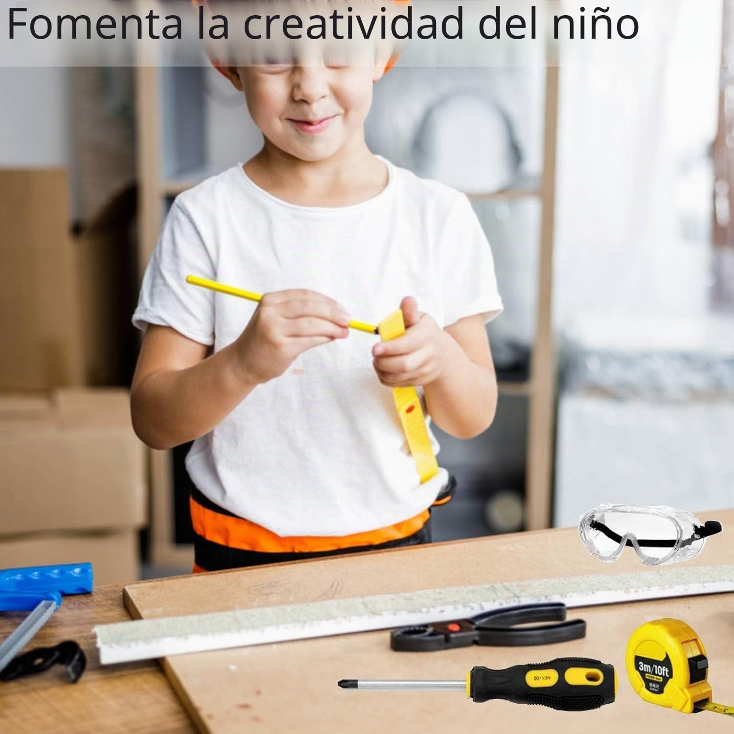 Kits de Herramientas para Niños, Reales Niños Herramientas Juguete con Bolsa, Cinturon Herramientas, Martillos, Alicates, Llave Inglesa, Destornilladores, Regalo para Principiantes