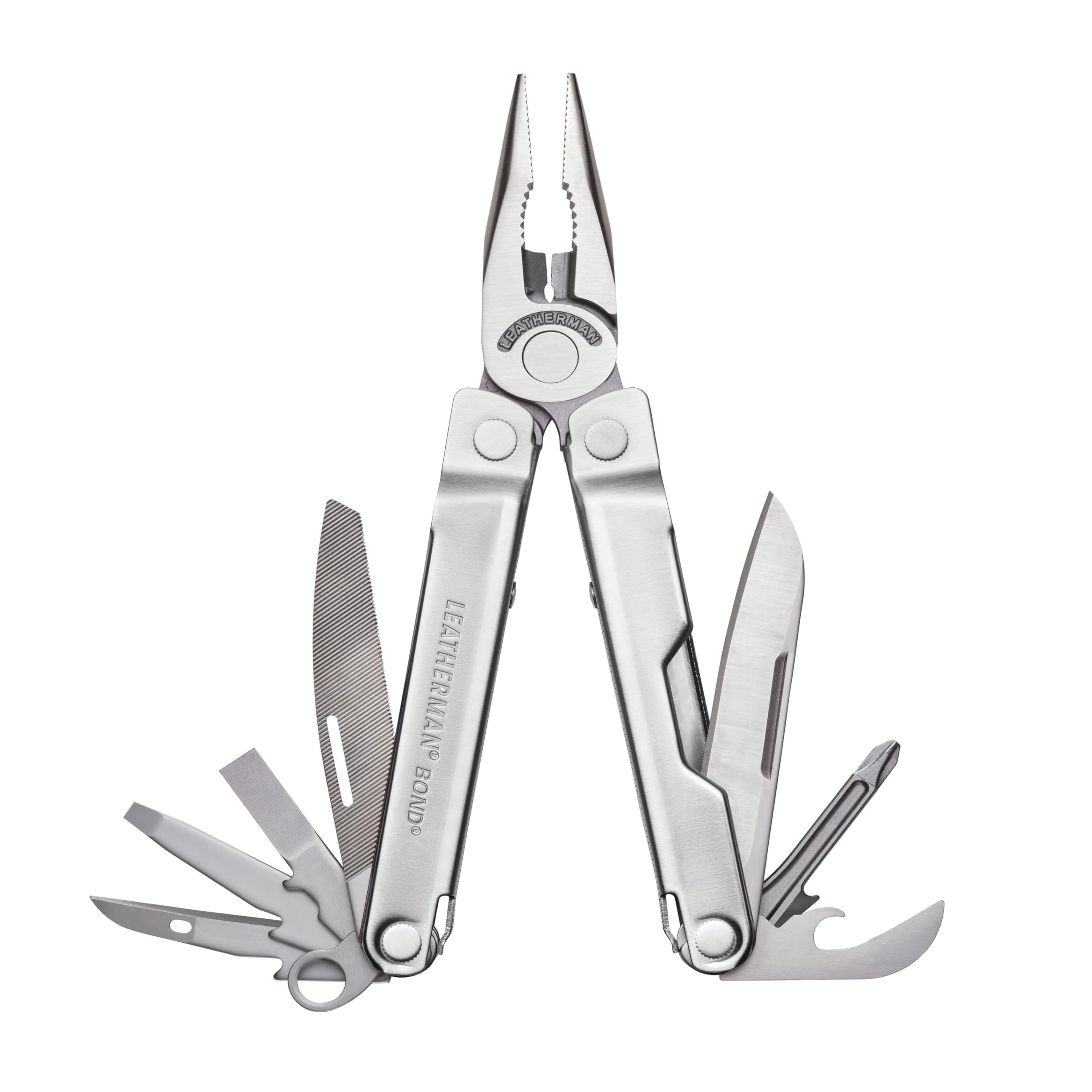 Leatherman Bond Multi-Tool - 14 Tools for Outdoor & Camping, Stainless Steel